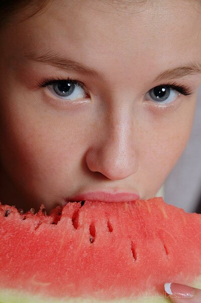 Model Emily Bloom in Watermelon